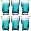 Trinkglas VARIO STRUTTURA 280 ml türkis 6er-Set