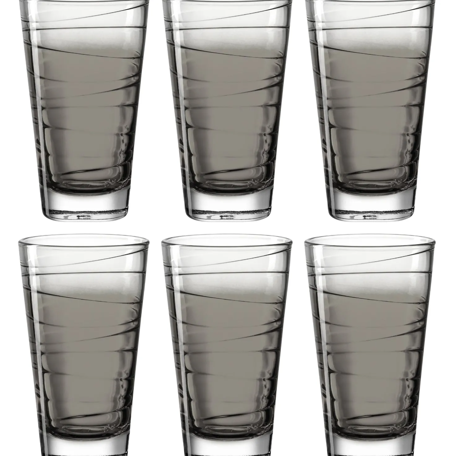 Trinkglas VARIO STRUTTURA 280 ml anthrazit 6er-Set