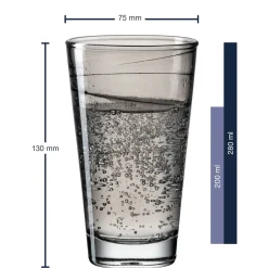 Trinkglas VARIO STRUTTURA 280 ml anthrazit 6er-Set