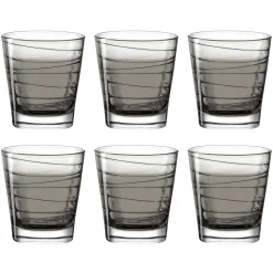 Trinkglas VARIO STRUTTURA 250 ml anthrazit 6er-Set