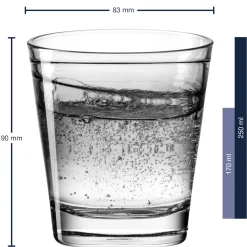 Trinkglas VARIO STRUTTURA 250 ml anthrazit 6er-Set