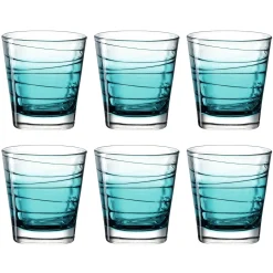 Trinkglas VARIO STRUTTURA 250 ml türkis 6er-Set