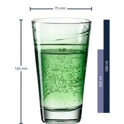 Trinkglas VARIO STRUTTURA 280 ml grün 6er-Set