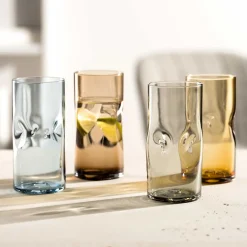 Trinkglas VESUVIO 330 ml grau 4er-Set