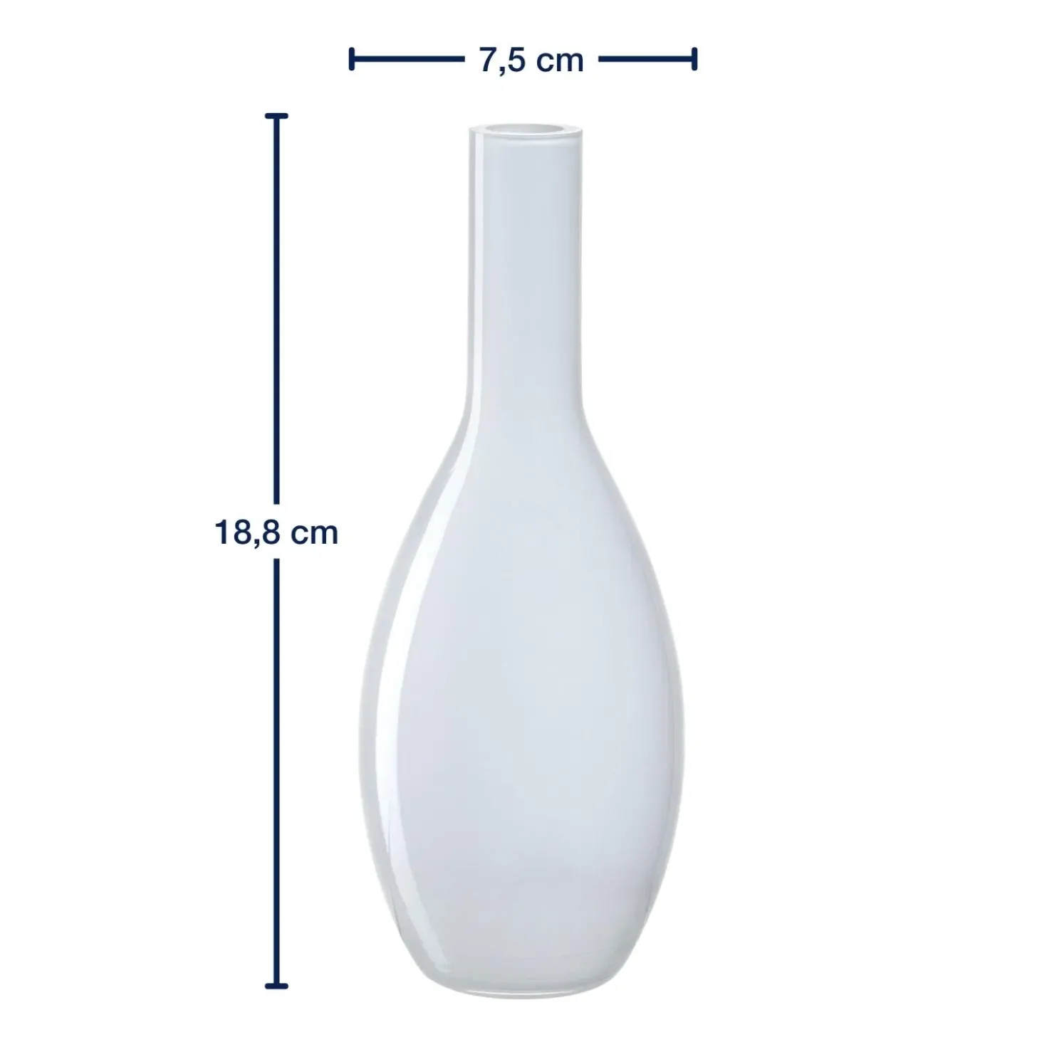 Vase BEAUTY 18 cm weiß