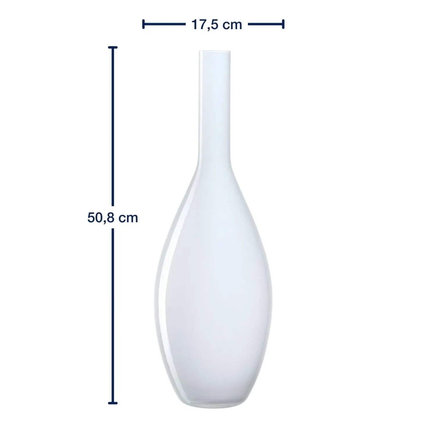 Vase BEAUTY 50 cm weiß