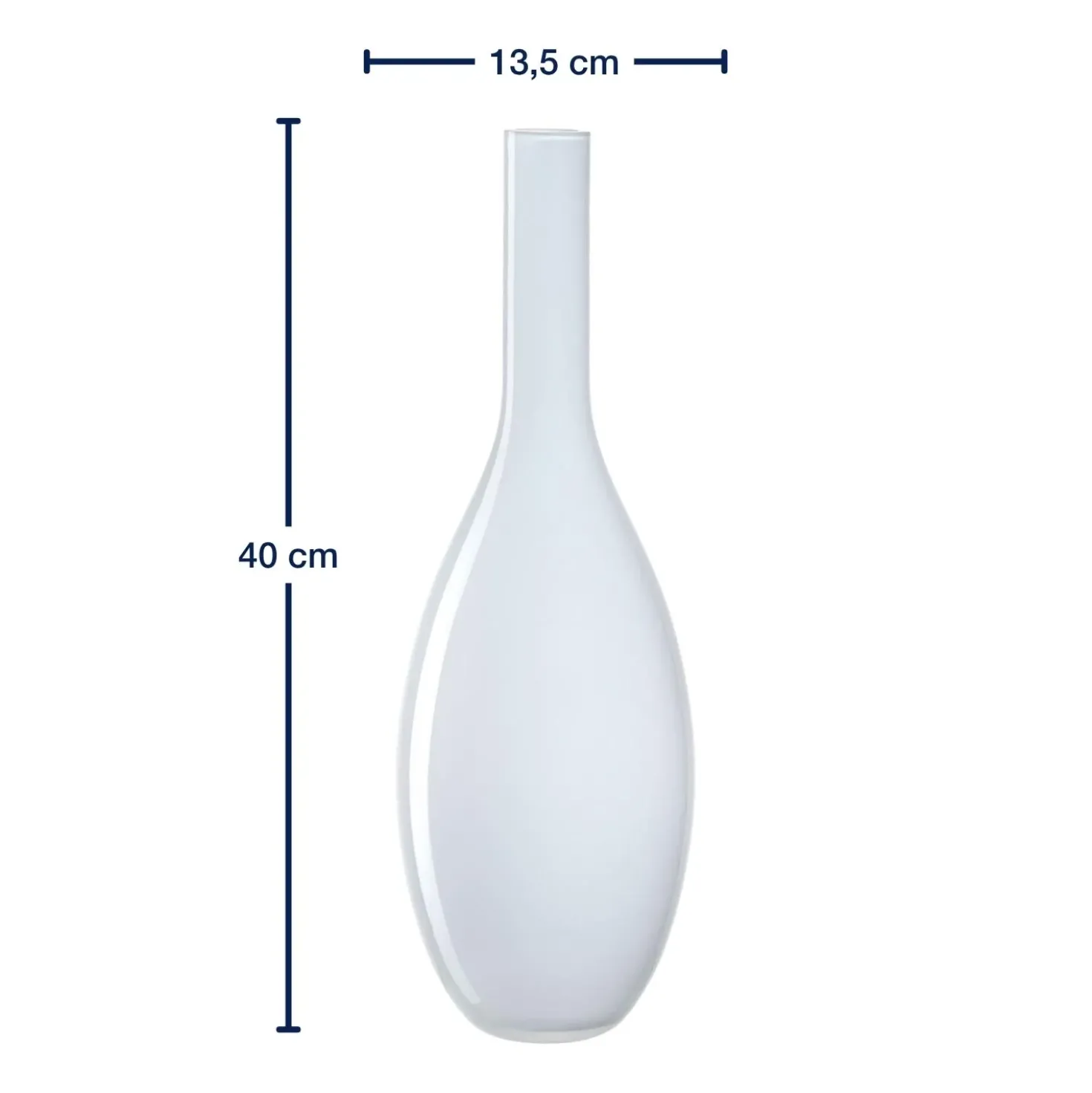 Vase BEAUTY 39 cm weiß