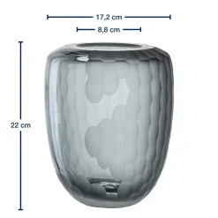 Vase BELLAGIO 22 cm anthrazit