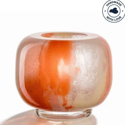 Vase CIPRIA DUE 11 cm orange/creme
