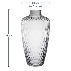 Vase GIULIA 38 cm grau