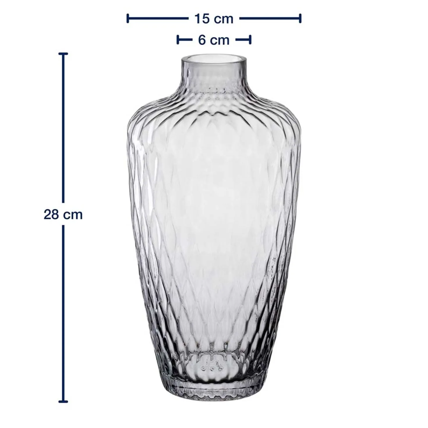 Vase GIULIA 28 cm grau