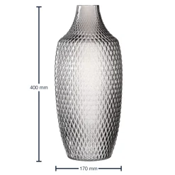 Vase POESIA 40 cm grau