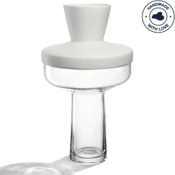 Vase RIVA mit Aufsatz 36 cm weiß