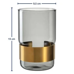 Vase SILENZIO 15 cm grau