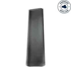Vase TURNO 34 cm grau satiniert