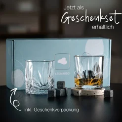 Whiskybecher DOF CAPRI 330 ml 2er-Set mit 8 Kühlsteinen